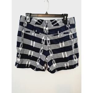 Loft Women's Blue And White Shorts In Size 6 Inseam 5" Casual Summer